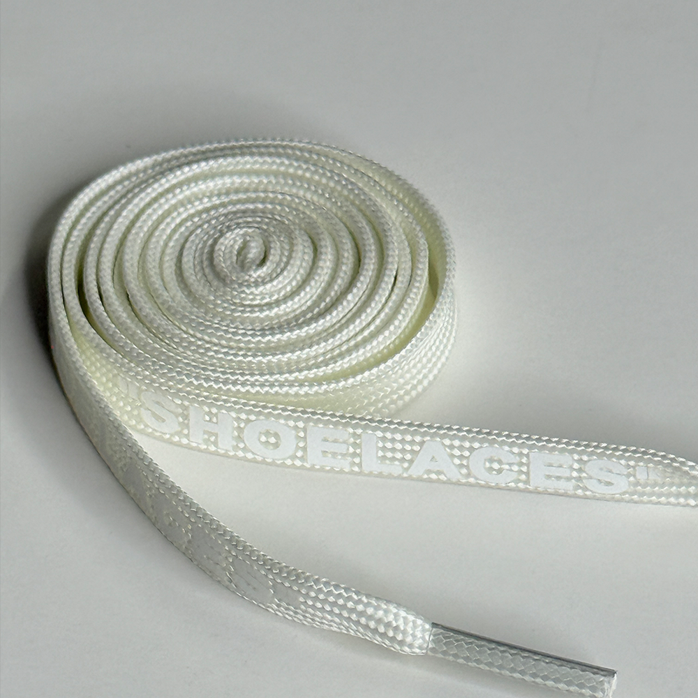 Flat Radiant Shoelace White