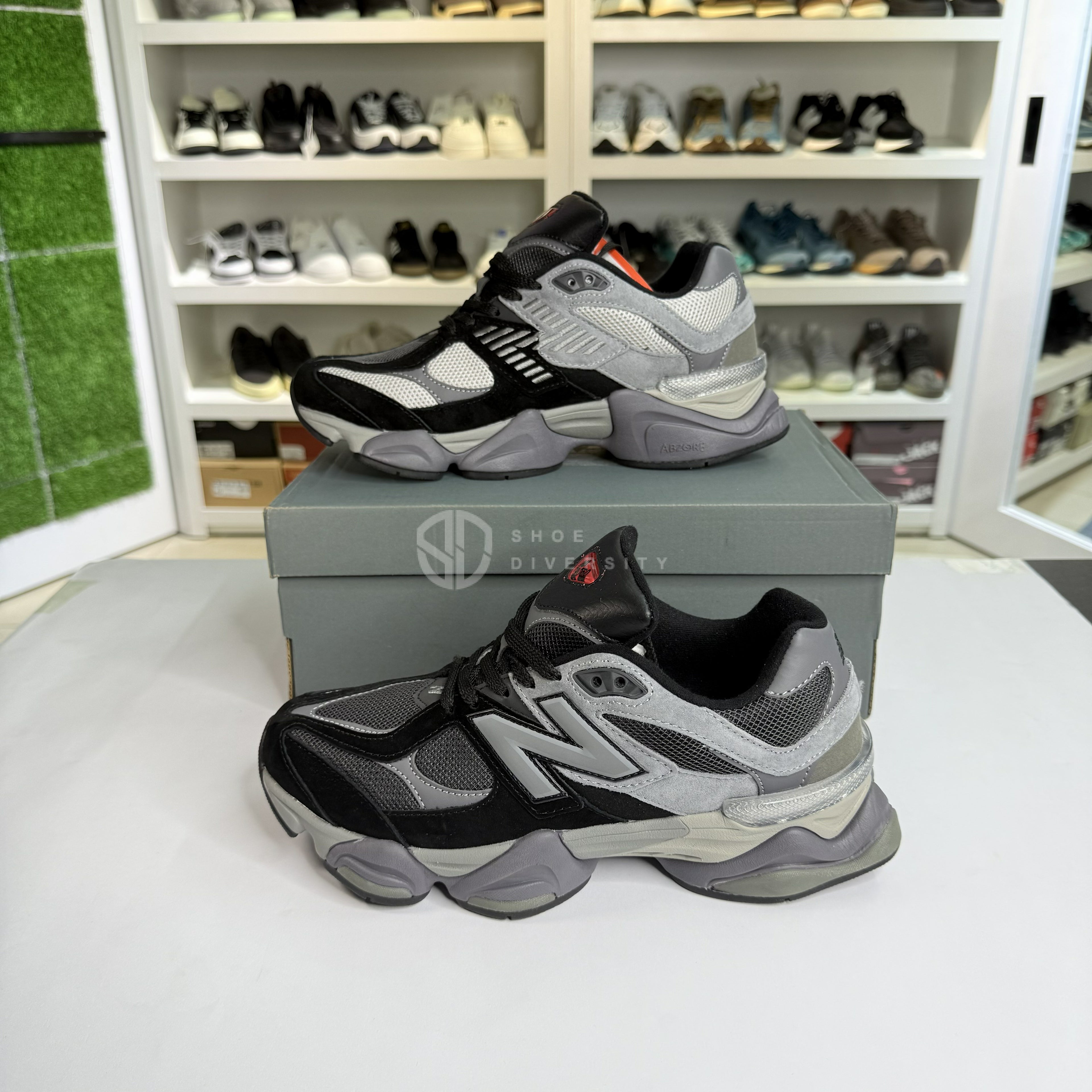 NB 9060 Black Castlerock Grey OEM Grade