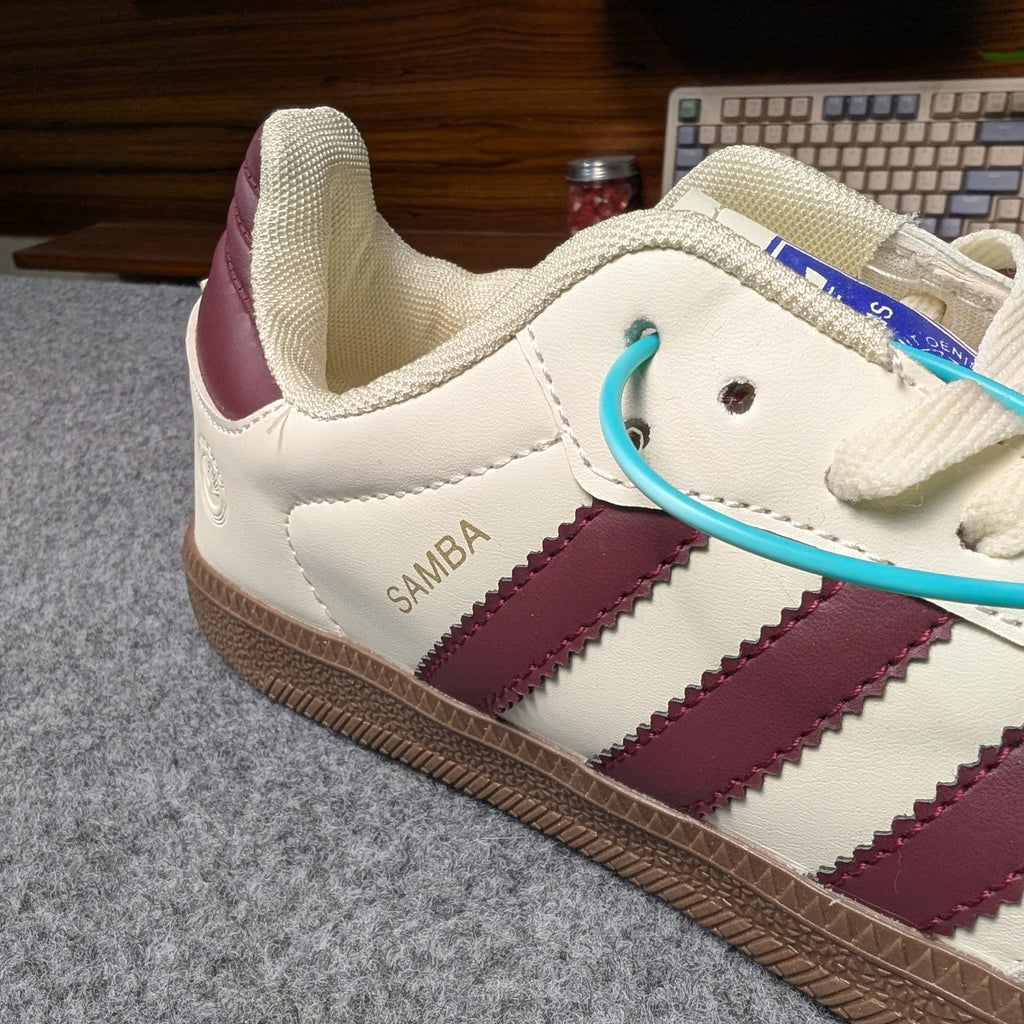 Samba White Maroon OEM Grade