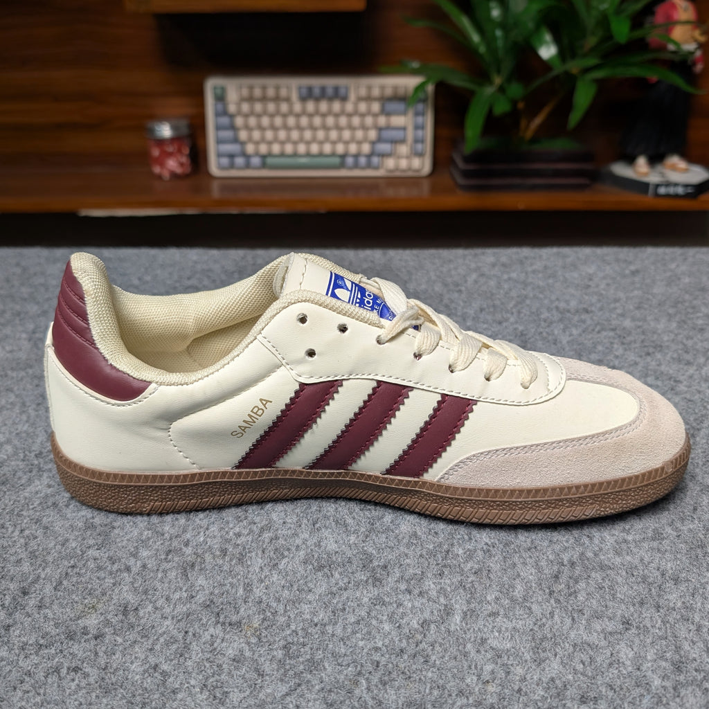 Samba White Maroon OEM Grade