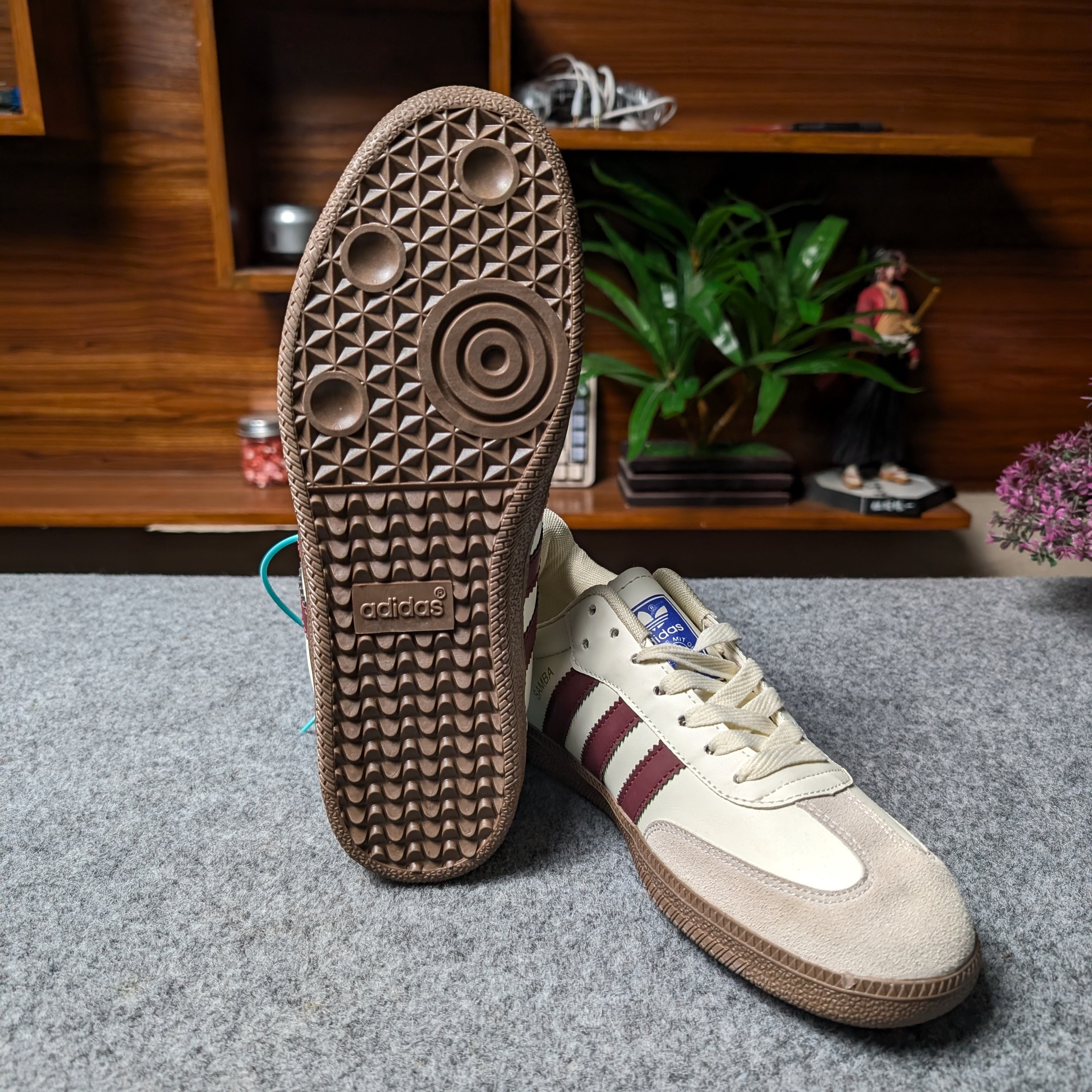 Samba White Maroon OEM Grade