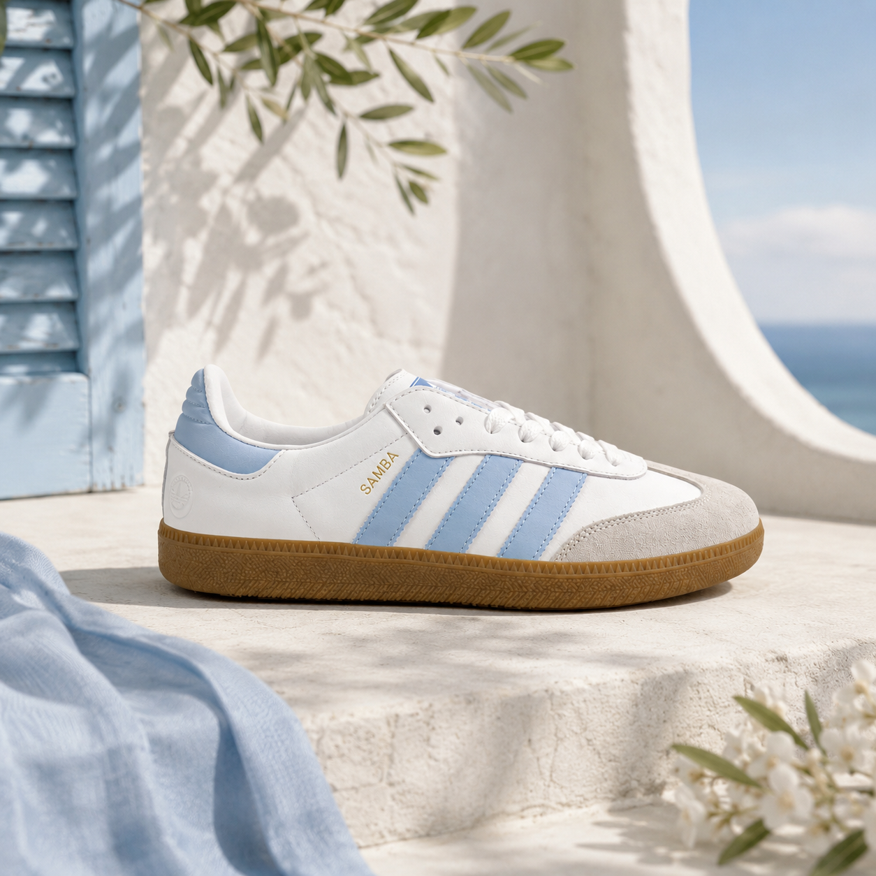 Samba White Sky Blue OEM Grade