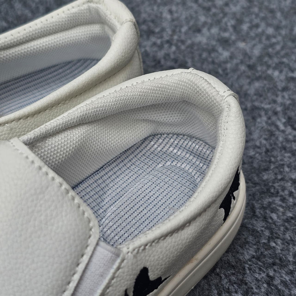Butterfly Charm White Slip-On Shoes
