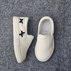 Butterfly Charm White Slip-On Shoes