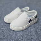 Butterfly Charm White Slip-On Shoes