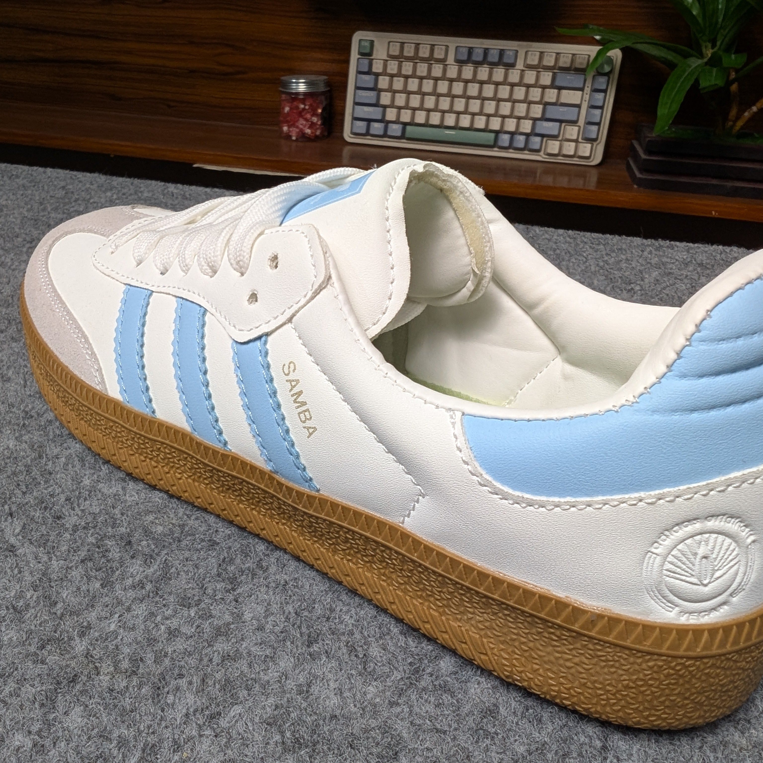 Samba White Sky Blue OEM Grade